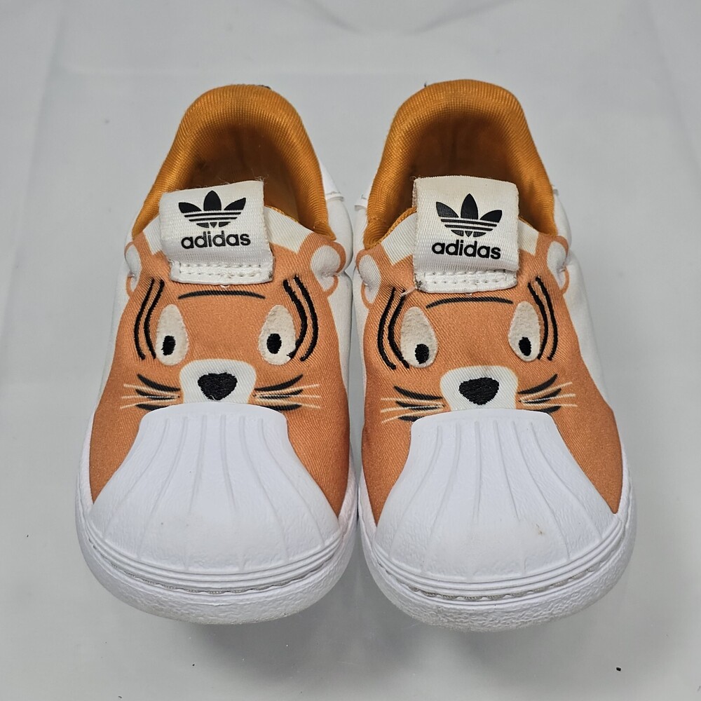 Adidas Superstar 360 046176 Shell Toe Tiger Orange Sneakers Boys/Girls 4K Rare